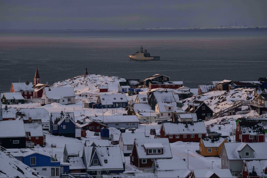 Blick auf die Nuuk, die Hauptstadt Grönlands.