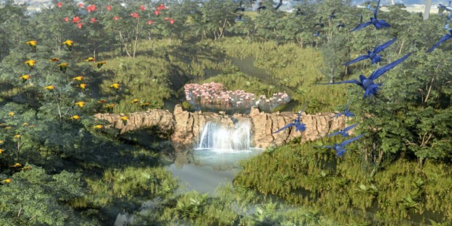 So soll die Pantanal-Voliere im Zoo Zürich einmal aussehen.