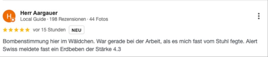 Herr Aargauer hat es bei der Arbeit fast vom Stuhl gefegt.