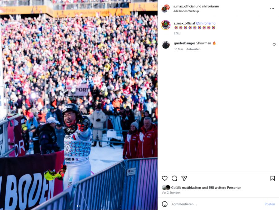 Die Freude über den 25. Rang ist ihm anzusehen.