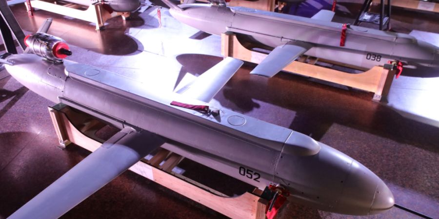 ARCHIV - Eine neuartige Langstrecken-Raketen-Drohnen vom Typ Peklo (Archivbild). Foto: ---/ukrin/dpa