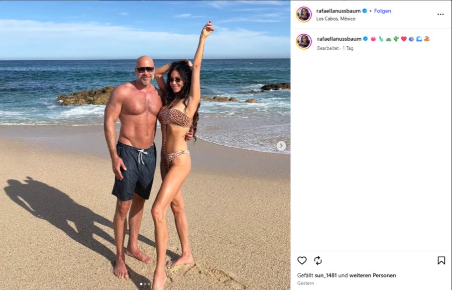 Rafaelle Nussbaum turtelt mit Jan Kluwe in Mexiko.