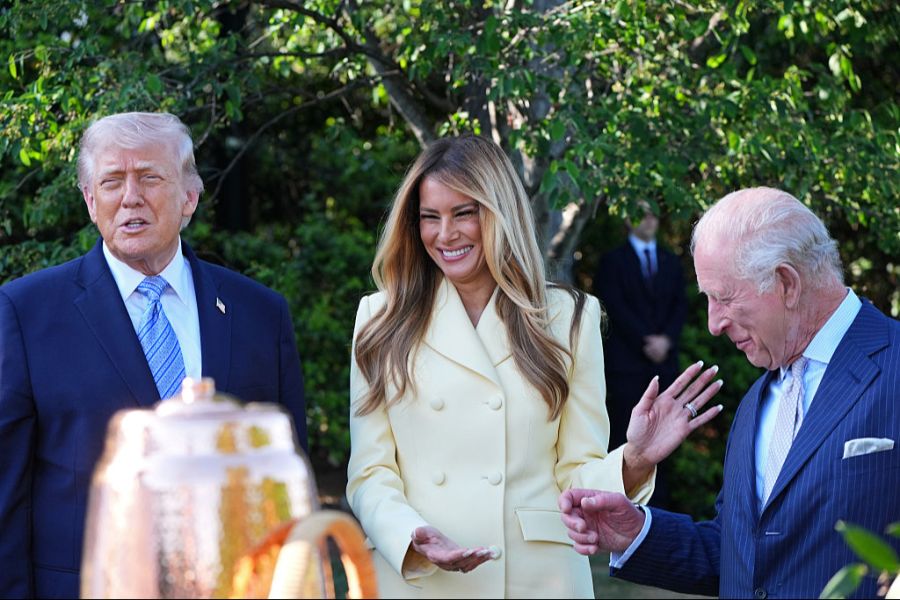 King Charles brachte auch First Lady Melania Trump zum Lachen