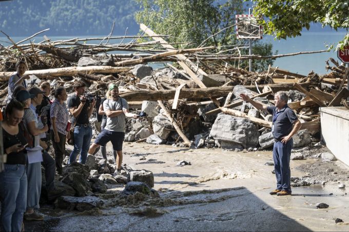 In Brienz sind die Schäden nach dem Unwetter gross. Unwetter in Brienz