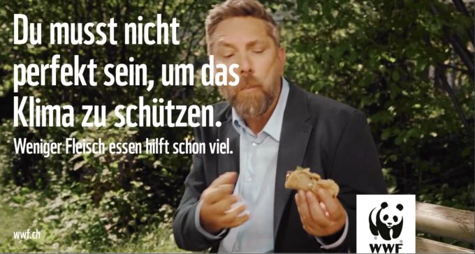 «Weniger Fleisch essen hilft schon viel» – so wirbt der WWF für Fleischverzicht. WWF