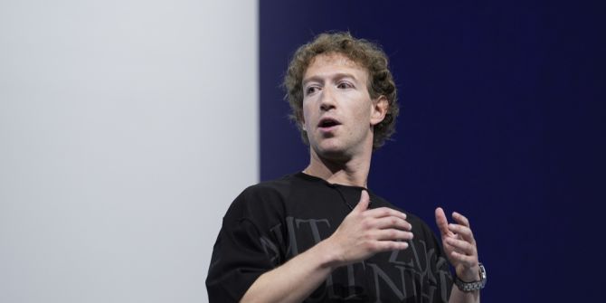 Mark Zuckerberg während Rede