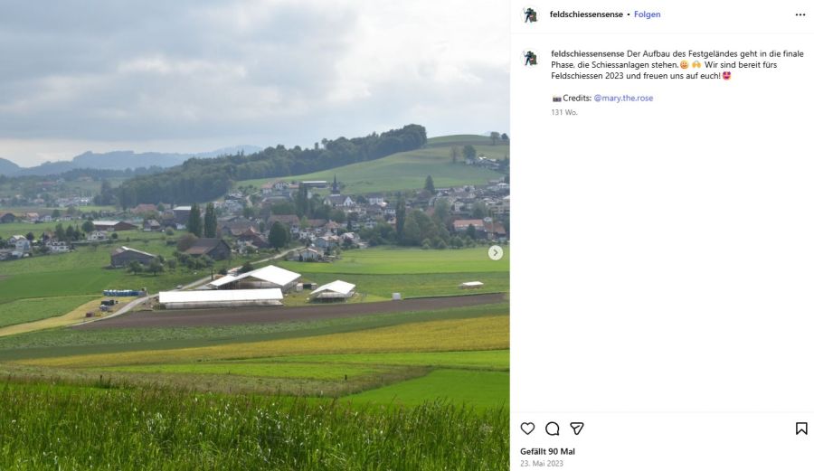 Feldschiessen Sense in Tafers.