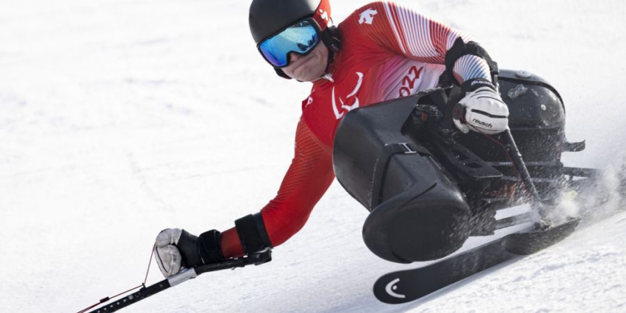 Der Kanton Nidwalden unterstützt Pascal Christen, hier beim Riesenslalom an den Paralympics 2022, im Rahmen der diesjährigen Leistungssportförderung.