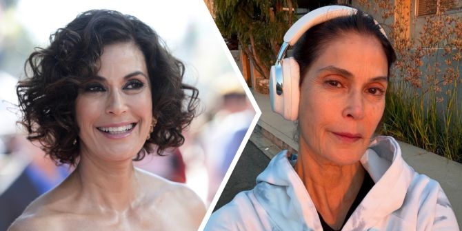 Teri Hatcher geschminkt und ungeschminkt