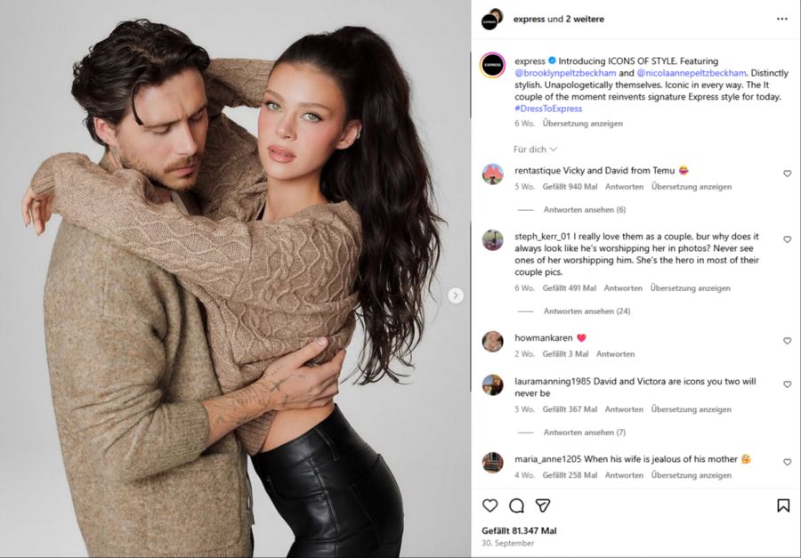 Brooklyn Peltz Beckham und seine Ehefrau Nicola leben ihr Leben ohne die Beckhams.