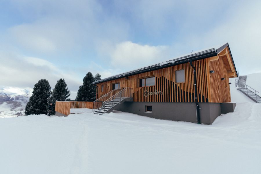 Schnee Hütte Lodge Berge