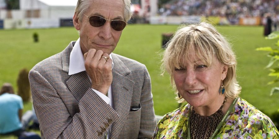 Shirley Ann Watts mit ihrem Ehemann Charlie Watts 2010 bei einer Pferde-Auktion in Polen.