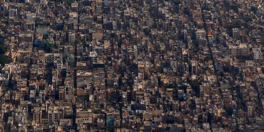 Vororte von indischer Hauptstadt Neu Delhi