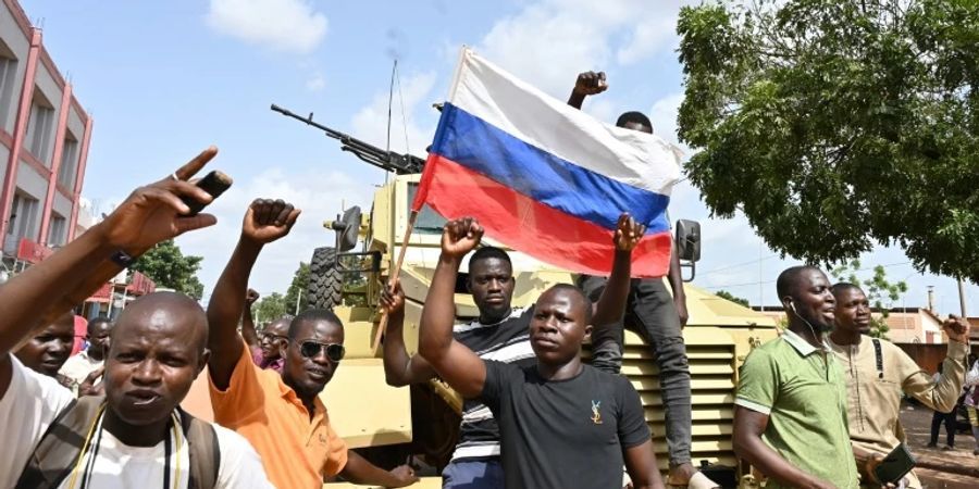 Pro-russische Demonstration in Ouagadougou