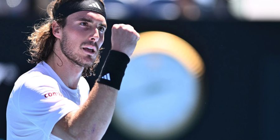 Stefanos Tsitsipas hat bei den Australian Open das Achtelfinale erreicht.