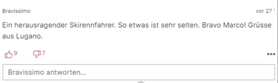 Applaus gibt es auch aus Lugano.