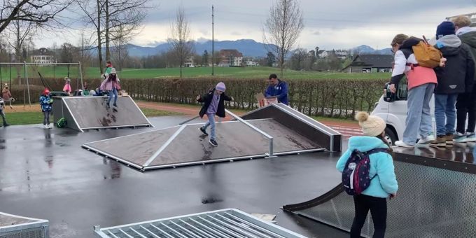Aufbau Skateranlage in Cham