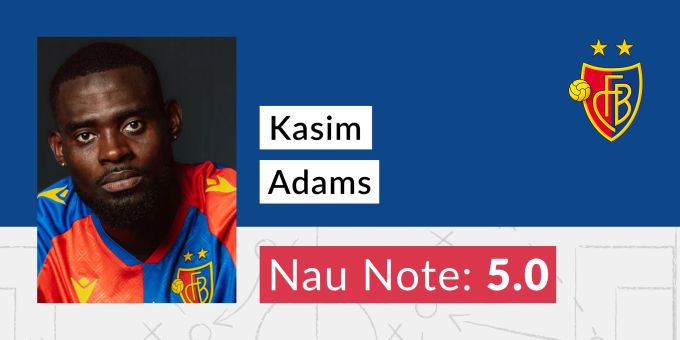 Die Note für Kasim Adams vom FC Basel. FCB