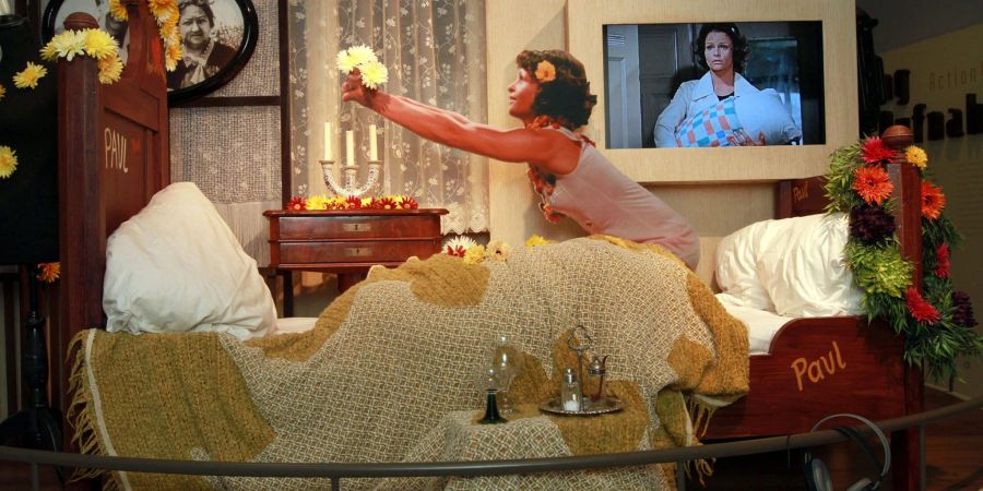 Im Filmmuseum Potsdam wurde eine Filmszene aus dem DDR-Streifen «Die Legende von Paul und Paula» mit Angelica Domröse nachgebaut.