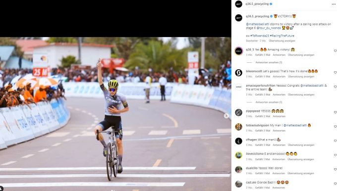 Matteo Badilatti und sein Team Q36.5 haben eine Wildcard für die Tour de Suisse erhalten. Tour de Suisse