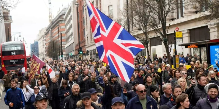 Demonstranten in London