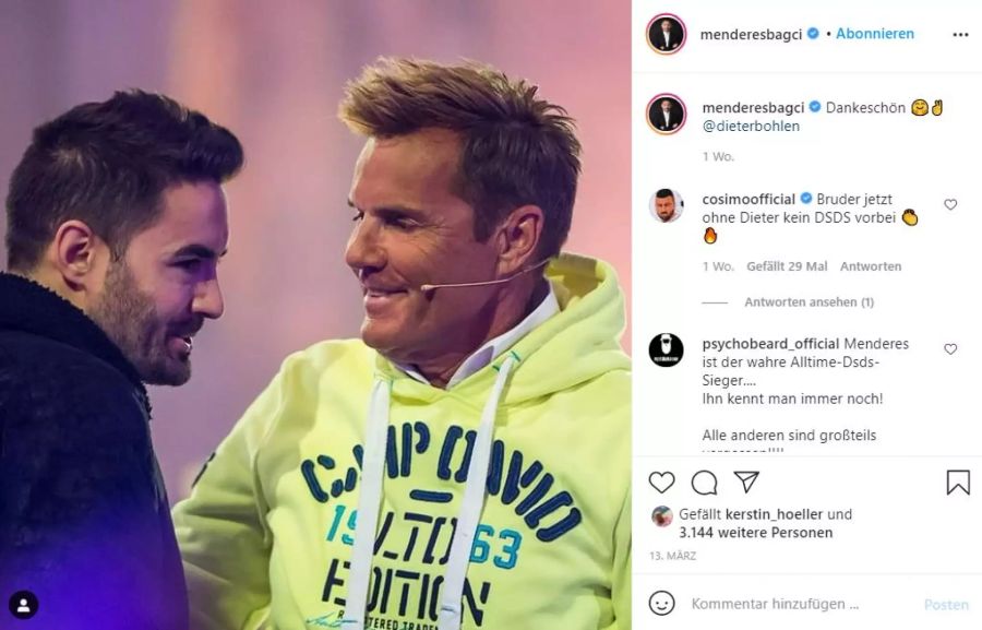 DSDS Menderes Dieter Bohlen