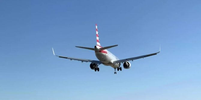 Airbus beim Lande-Anflug