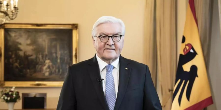 Die Ansprache von Bundespräsident Frank-Walter Steinmeier stiess auf grosses Interesse. Foto: Sandra Steins/Bundesregierung/dpa