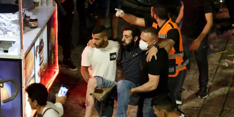 Verletzter Palästinenser in der Jerusalemer Altstadt