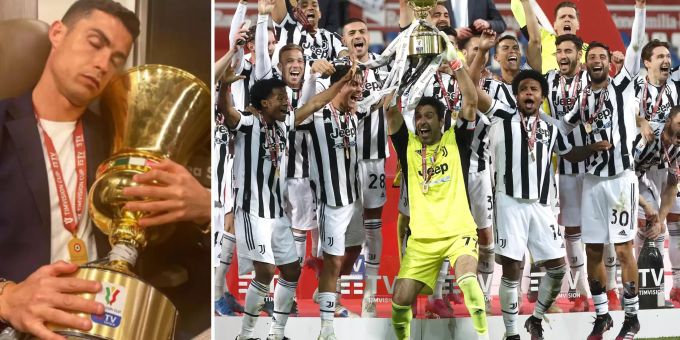 Letzter Juve-Titel? - Hier kuschelt Ronaldo nach Cup-Sieg mit dem Pokal