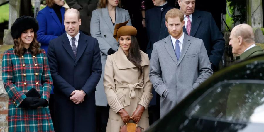 Kate, Prinz William, Meghan und Prinz Harry.