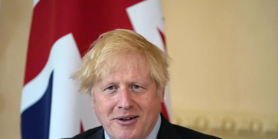 Boris Johnson, Premierminister von Grossbritannien, nimmt an einem Treffen mit Libyens Regierungschef Dbaiba in der Downing Street teil. (Archivbild) Foto: Matt Dunham/AP POOL/dpa