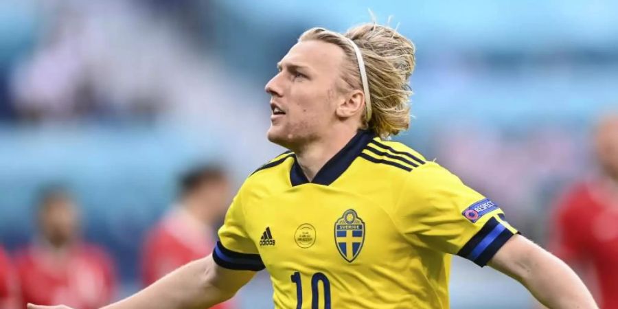 Schwedischer EM-Erfolgfaktor aus Leipzig: Emil Forsberg. Foto: Kirill Kudryavtsev/AFP Pool/AP/dpa