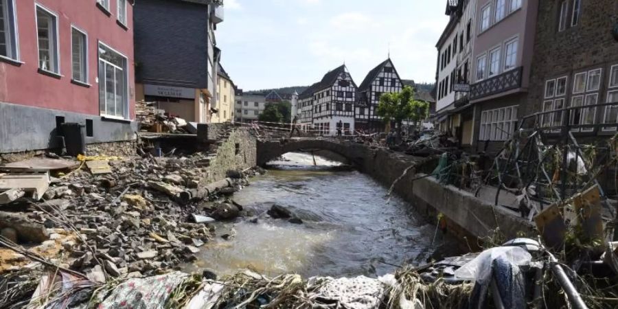 Viel Wasser - binnen kurzer Zeit: Die Hochwasserkatastrophe im Westen Deutschlands war aus Sicht von Klimaforschern ein extremes Ereignis. Foto: Roberto Pfeil/dpa