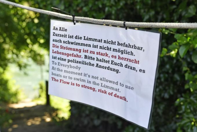 Aktuell darf man auf der Limmat nicht schwimmen. Höngger Wehr