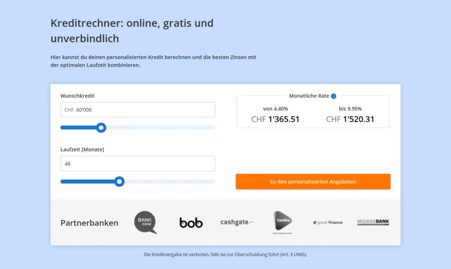 Kredit Auto Schweiz günstig