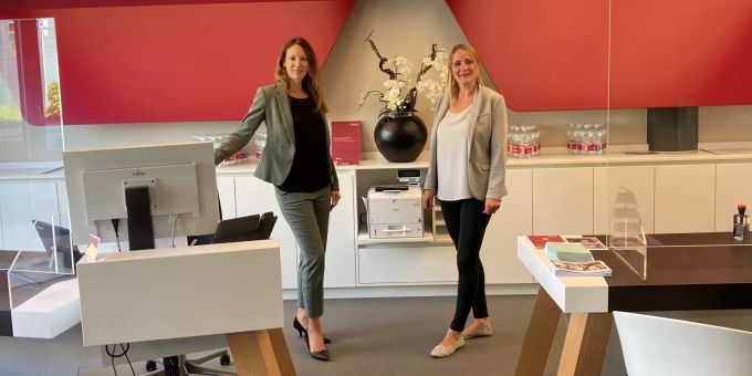 Mélanie Reda (links) und Sabine Studer. Helsana Aarau Mélanie Reda