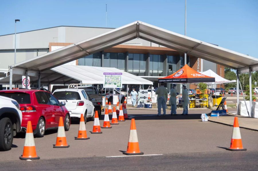 Ein weiterer Lockdown wurde im tropischen Norden in der Stadt Darwin verhängt.