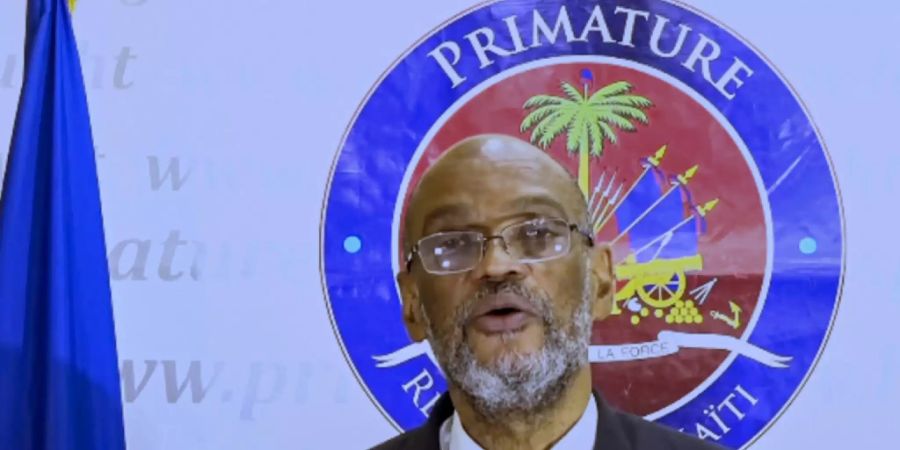 SCREENSHOT - Ariel Henry, Premierminister von Haiti, spricht per Videobotschaft bei der 76. Sitzung der UN-Generalversammlung am Hauptsitz der Vereinten Nationen. Foto: United Nations/UN Web TV/AP/dpa - ACHTUNG: Nur zur redaktionellen Verwendung und nur mit vollständiger Nennung des vorstehenden Credits