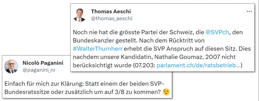 Bundeskanzler SVP Thomas Aeschi