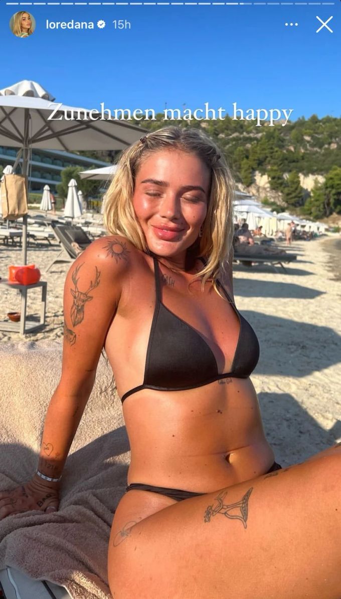 Loredana freut sich über ihre neuen Rundungen. loredana
