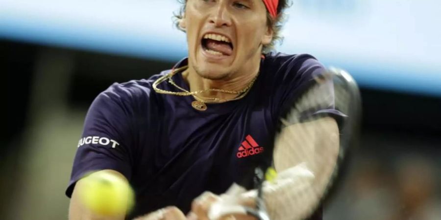 Steht in Madrid in der Runde der letzten Acht: Alexander Zverev. Foto: Andrea Comas/AP