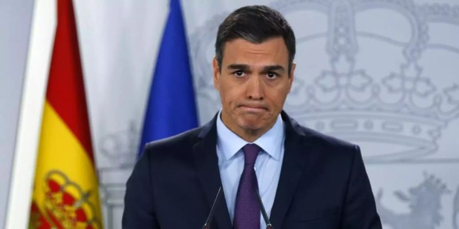 Spaniens Ministerpräsident Pedro Sanchez hat für April vorgezogene Neuwahlen angekündigt. Foto: Andrea Comas/AP