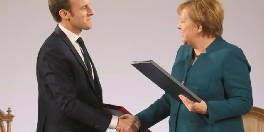Emmanuel Macron und Angela Merkel