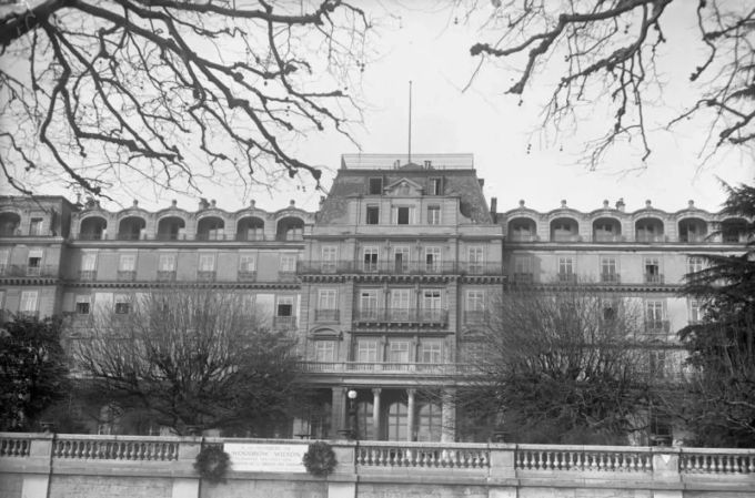 Das Haus des Völkerbundrates in Genf, aufgenommen im Jahr 1931. Völkerbund Genf