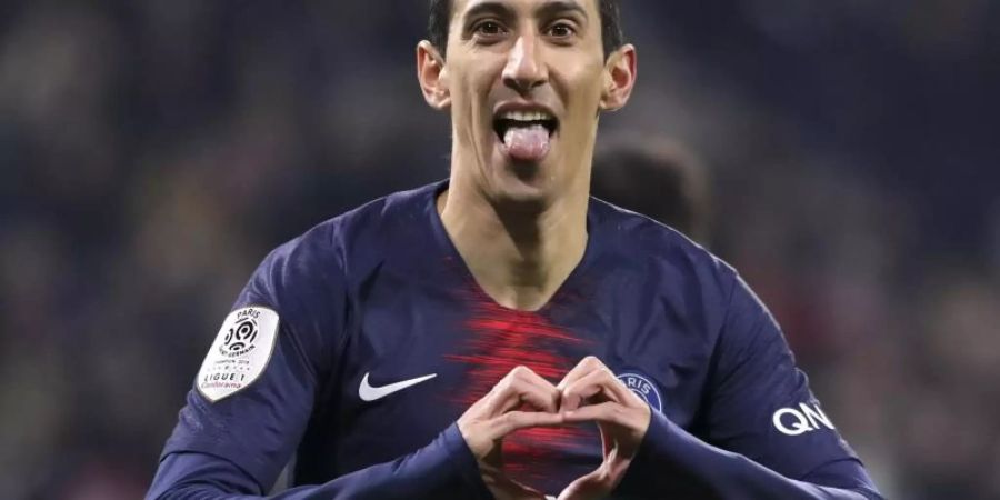 Angel di Maria erzielte zwei Treffer für Paris Saint-Germain. Foto: Laurent Cipriani/AP