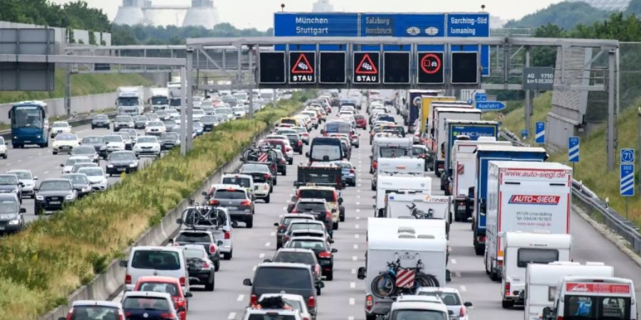 Stau auf einer Autobahn