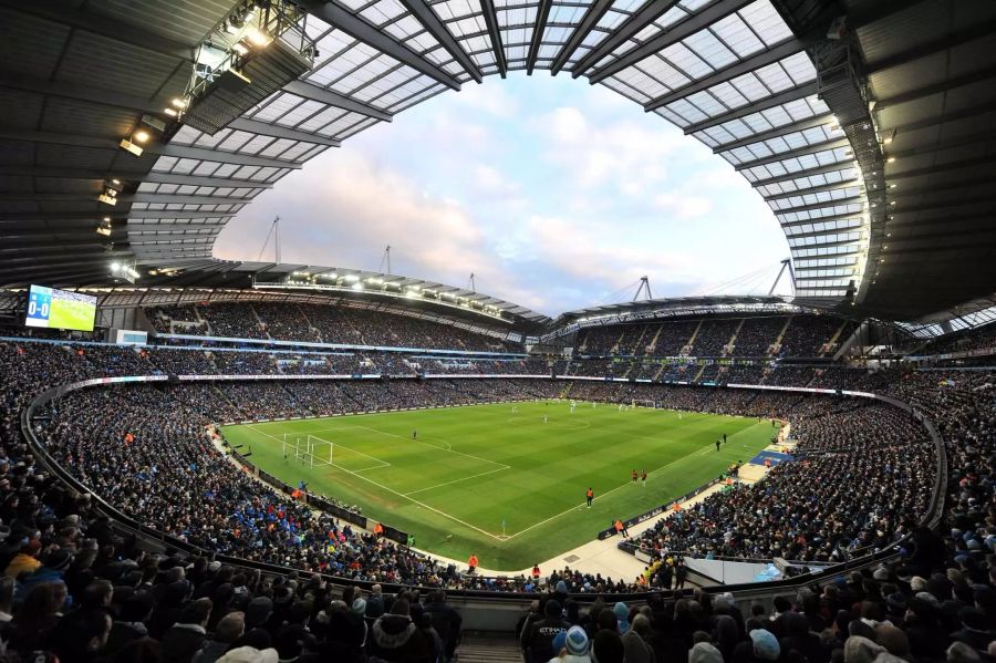 City of Manchester Stadium, Heimstadion von Manchester City, 55'097 Zuschauer.