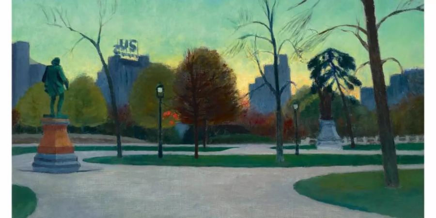 Das Gemälde «Shakespeare at Dusk» von Edward Hopper. Das Werk, das den Central Park in New York zeigt, des US-Künstlers wird im Auktionshaus Sotheby's versteigert. Foto: Sotheby’s