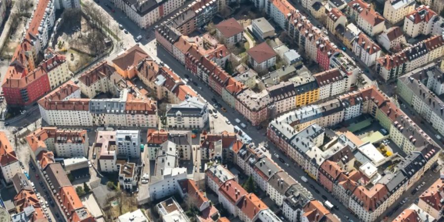 Innenstadt von München aus der Luft